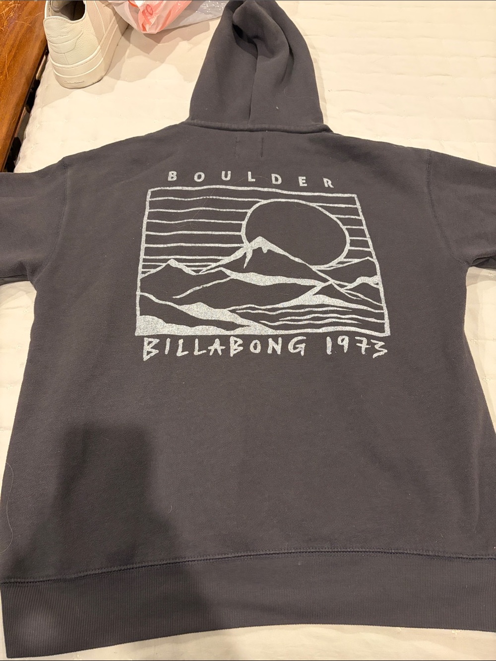 Billabong Charcoal Boulder Graphic Crewneck Hoodie